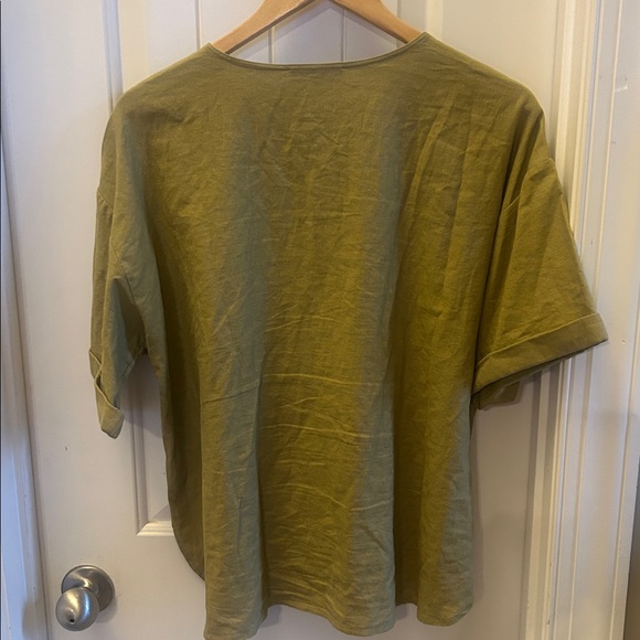 MADEWELL Linen-Blend Henley Slouch Shirt - Picture 3 of 3